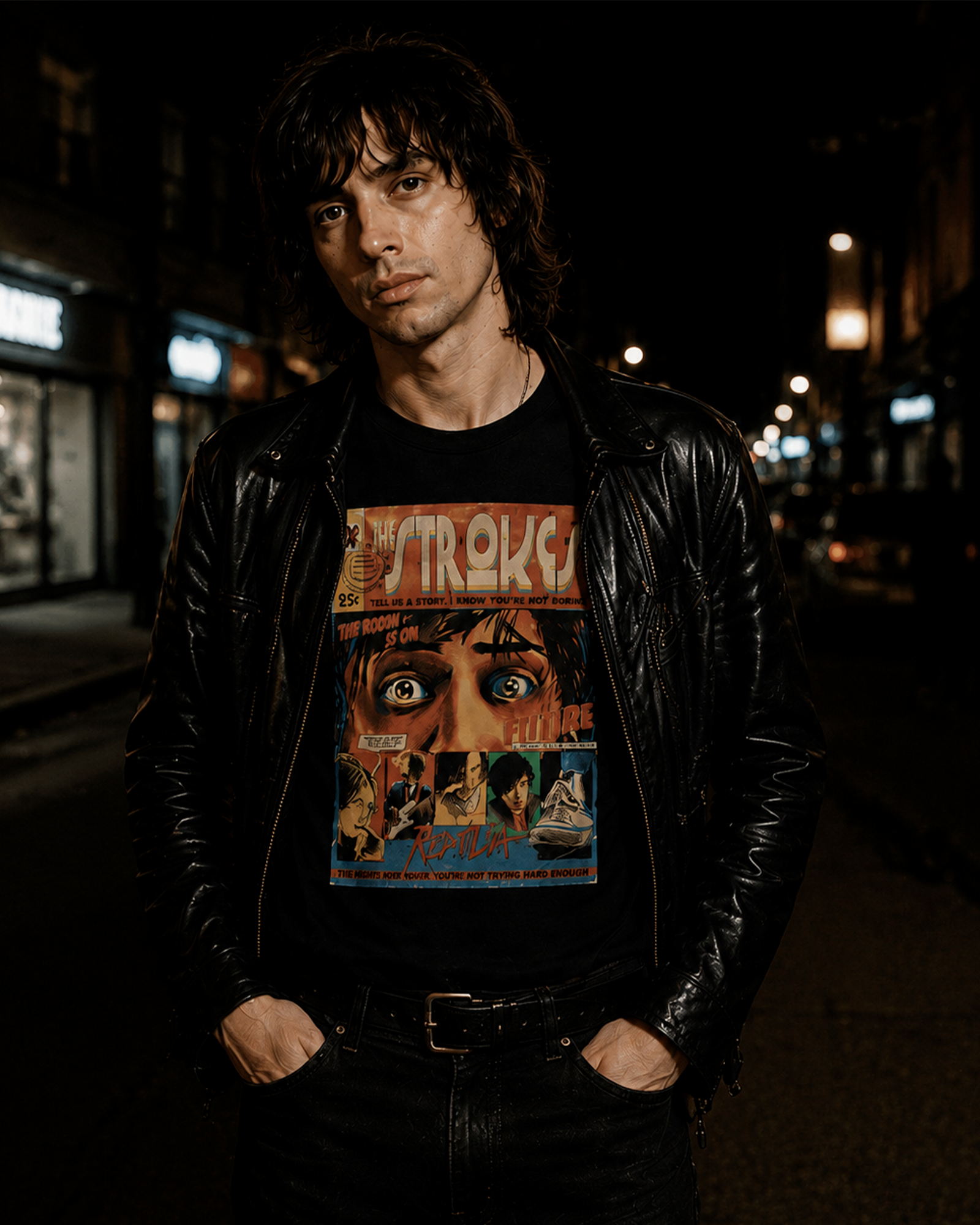 Camiseta Preta The Strokes Special Edition Reptilia