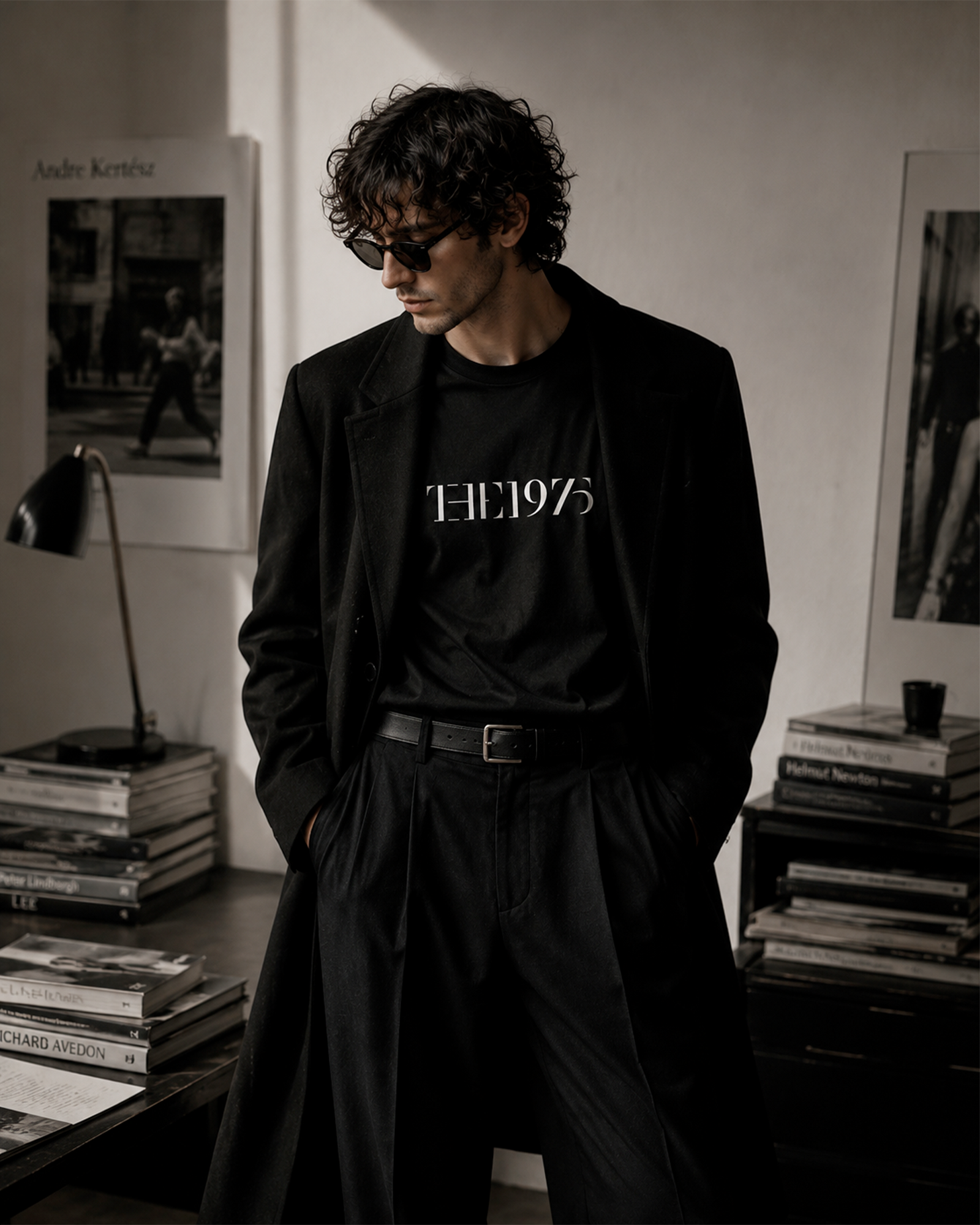 Camiseta Preta The 1975 Signature Logo