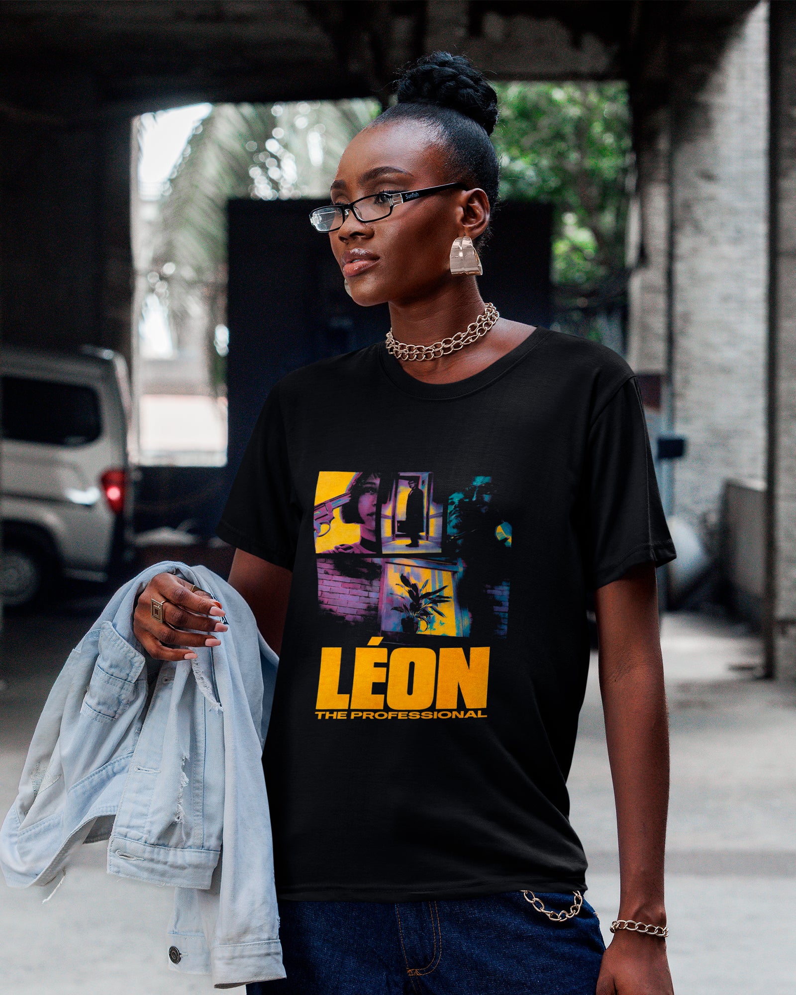 Camisa Preta Leon The Professional Estampa Filme Cult Clássico