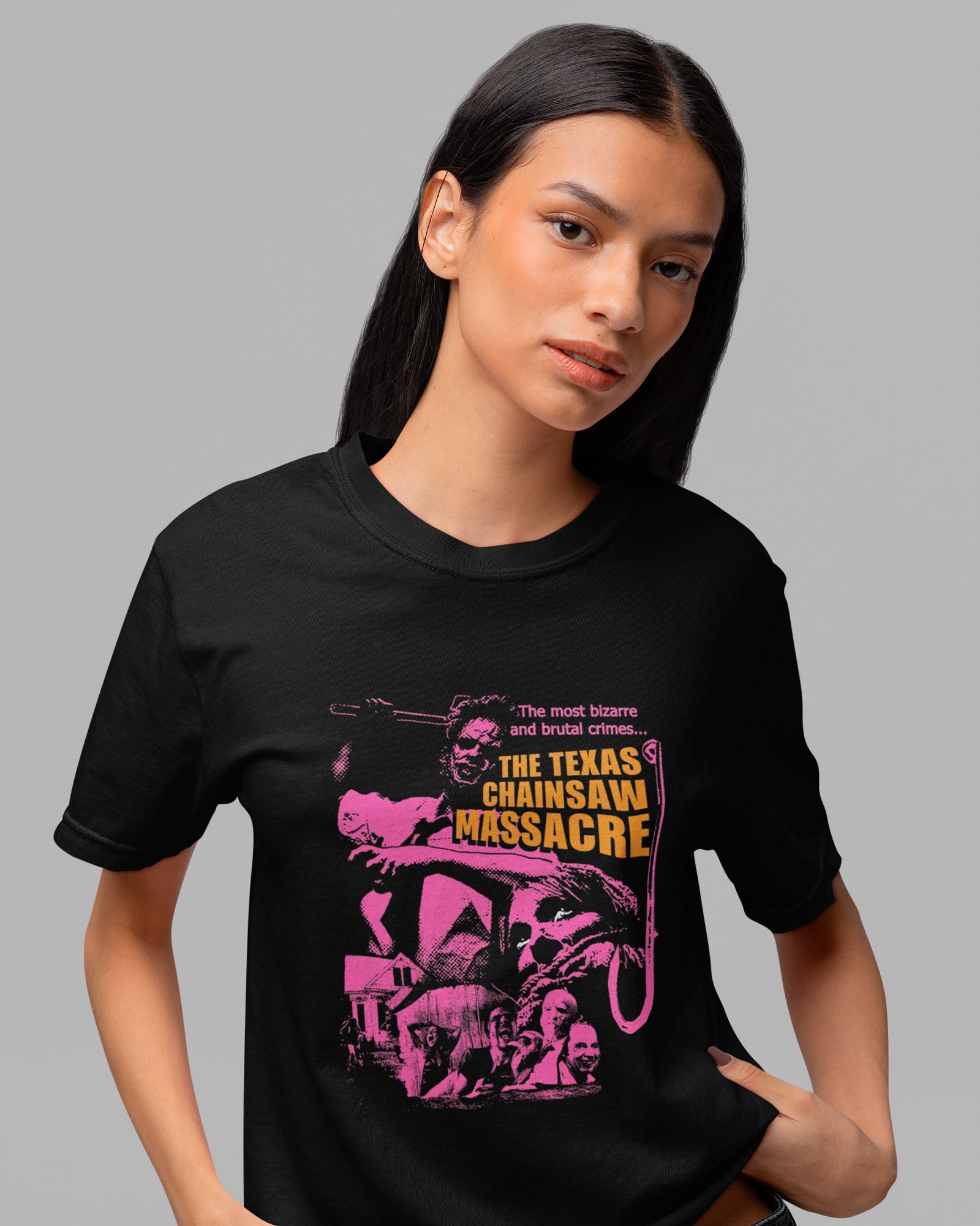 Camiseta Preta The Texas Chainsaw Massacre The Most Bizarre Unissex