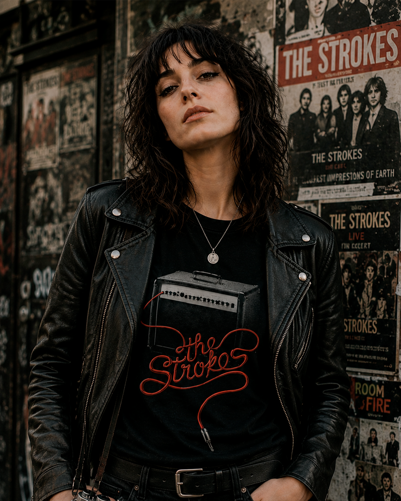amiseta Preta The Strokes Amplifier Sessions