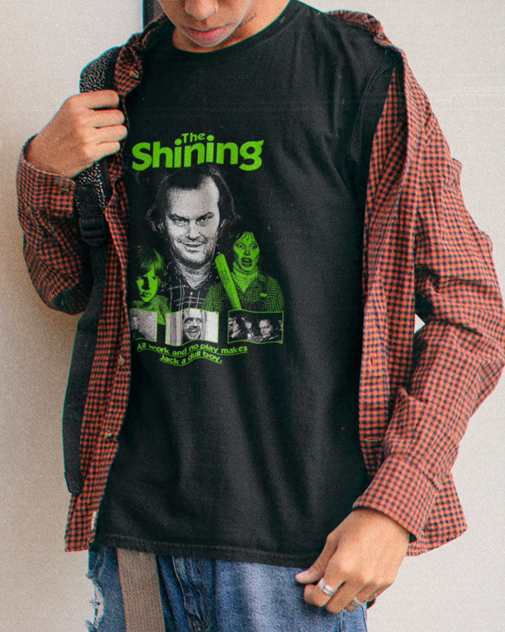 Camiseta Preta The Shining All Work and No Play Jack Unissex