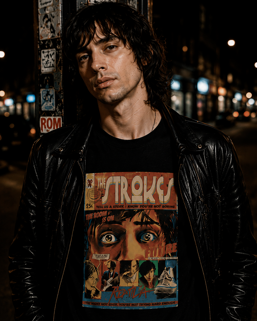 Camiseta Preta The Strokes Special Edition Reptilia