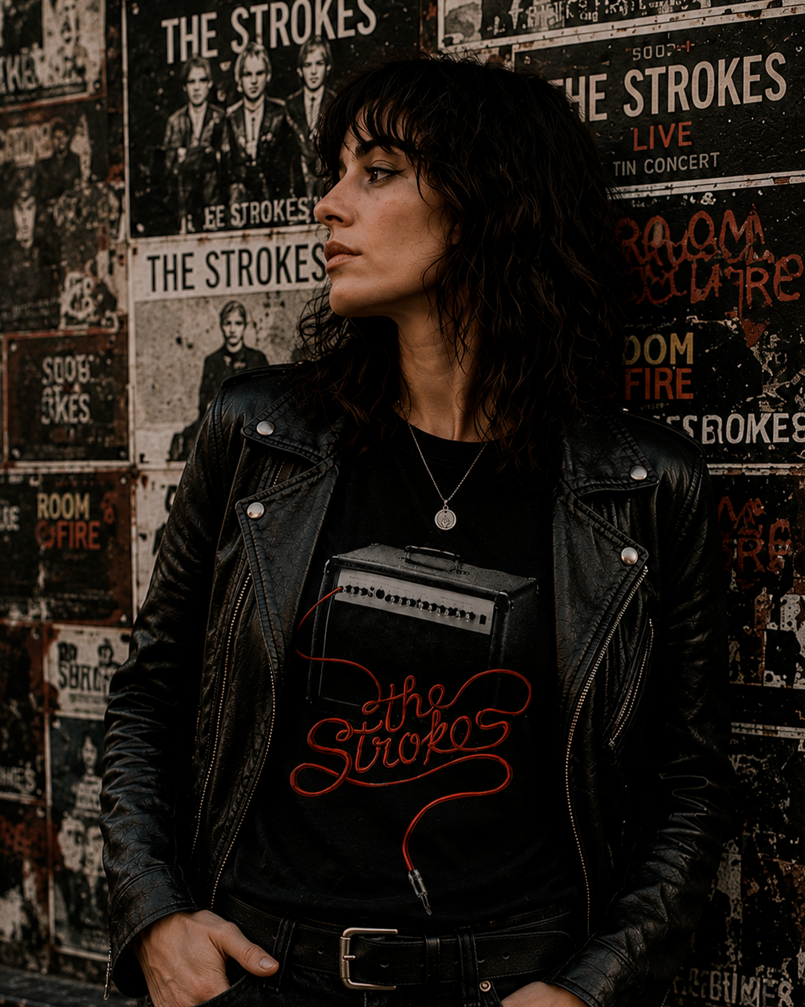 amiseta Preta The Strokes Amplifier Sessions