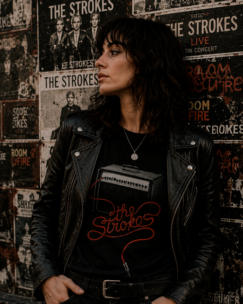 amiseta Preta The Strokes Amplifier Sessions