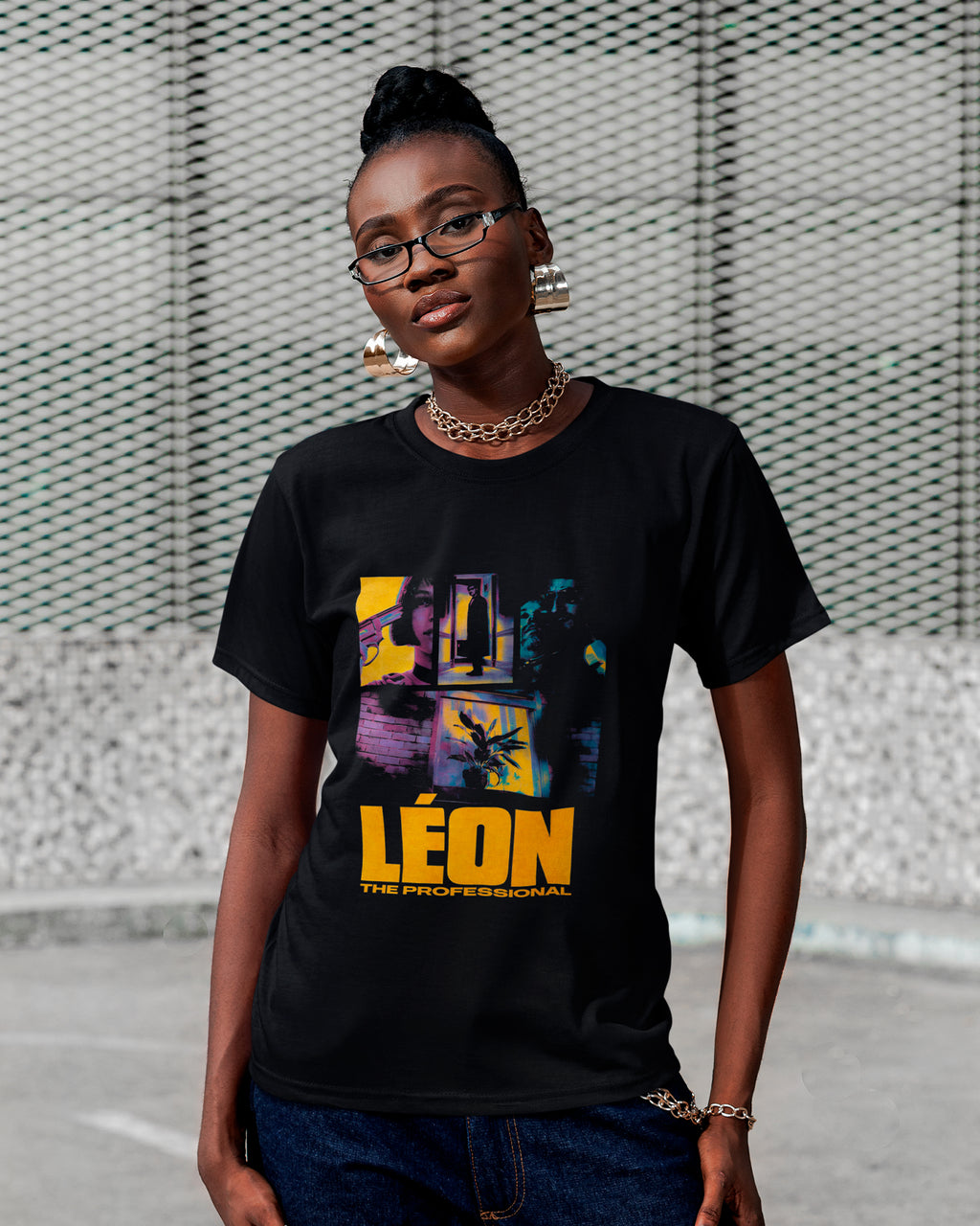 Camisa Preta Leon The Professional Estampa Filme Cult Clássico