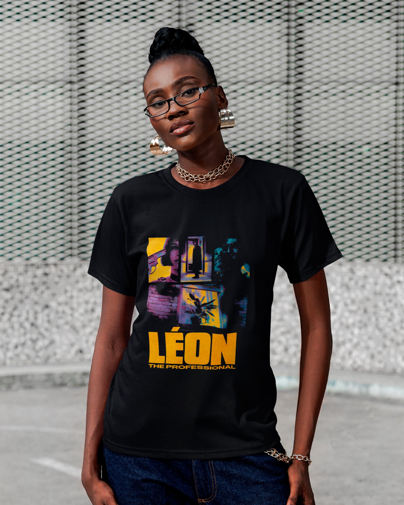 Camisa Preta Leon The Professional Estampa Filme Cult Clássico