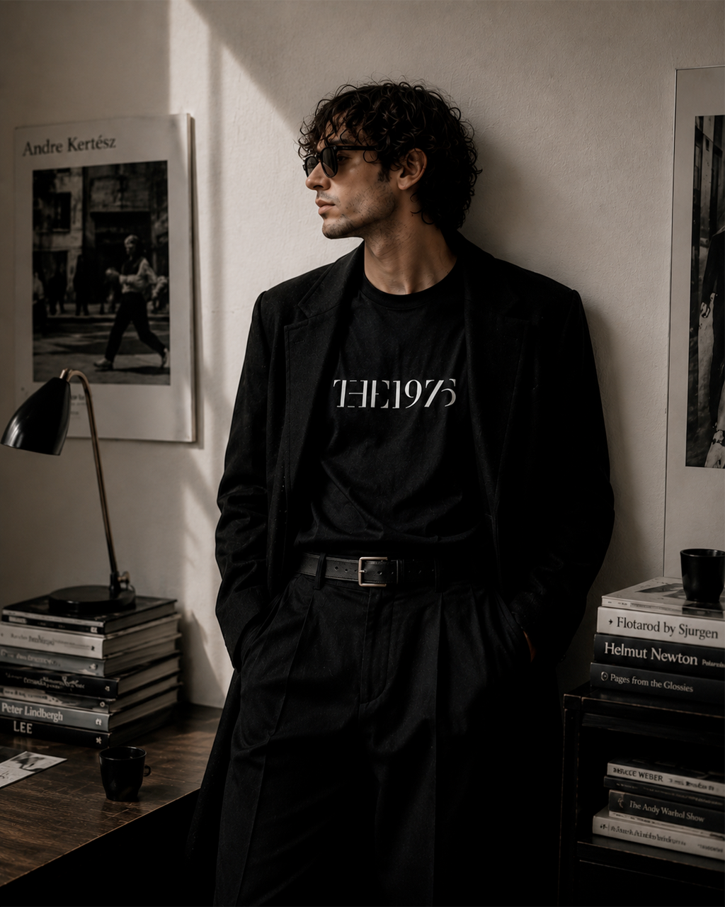 Camiseta Preta The 1975 Signature Logo