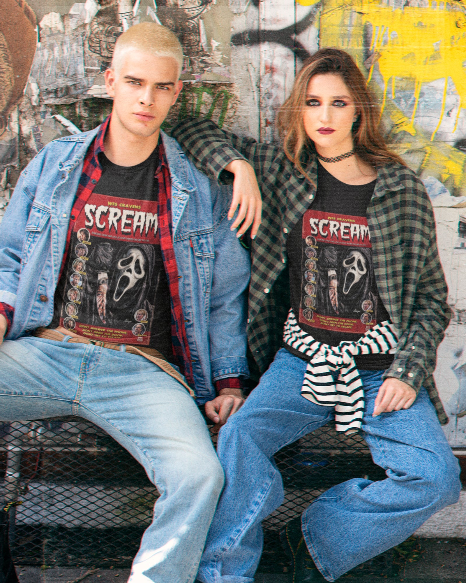 Camiseta Preta Scream Wes Craven Personagens Ghostface Unissex