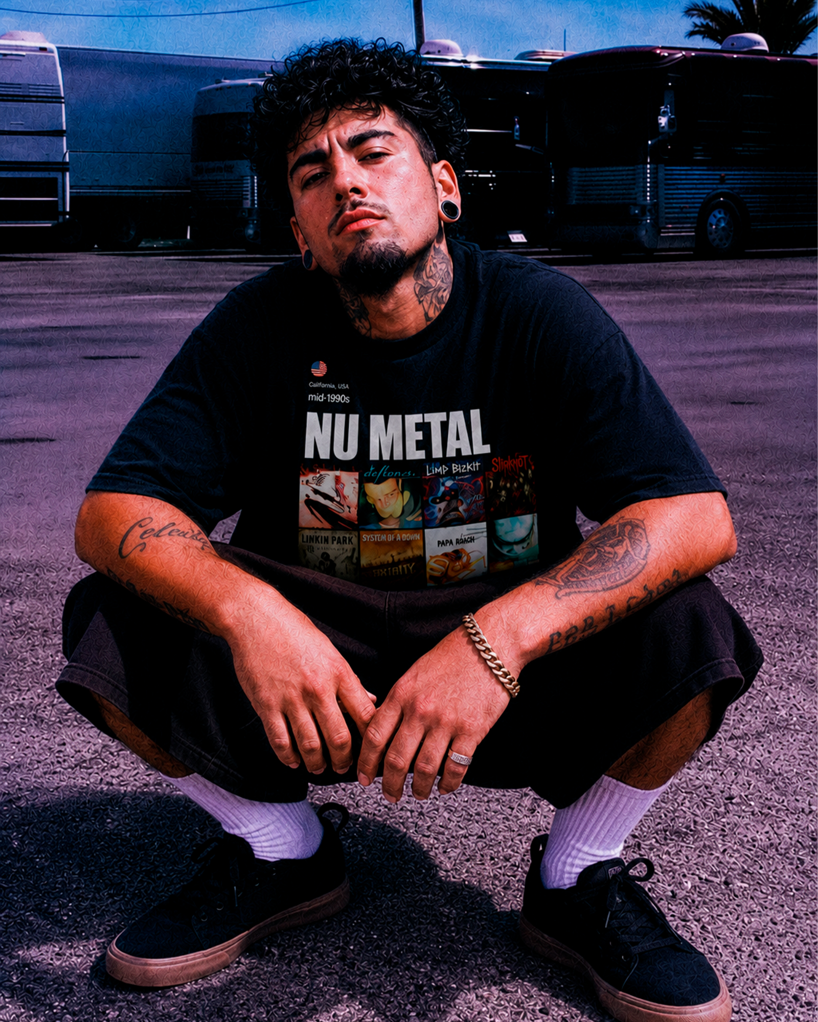 Camiseta Preta Subgêneros do Rock Nu Metal