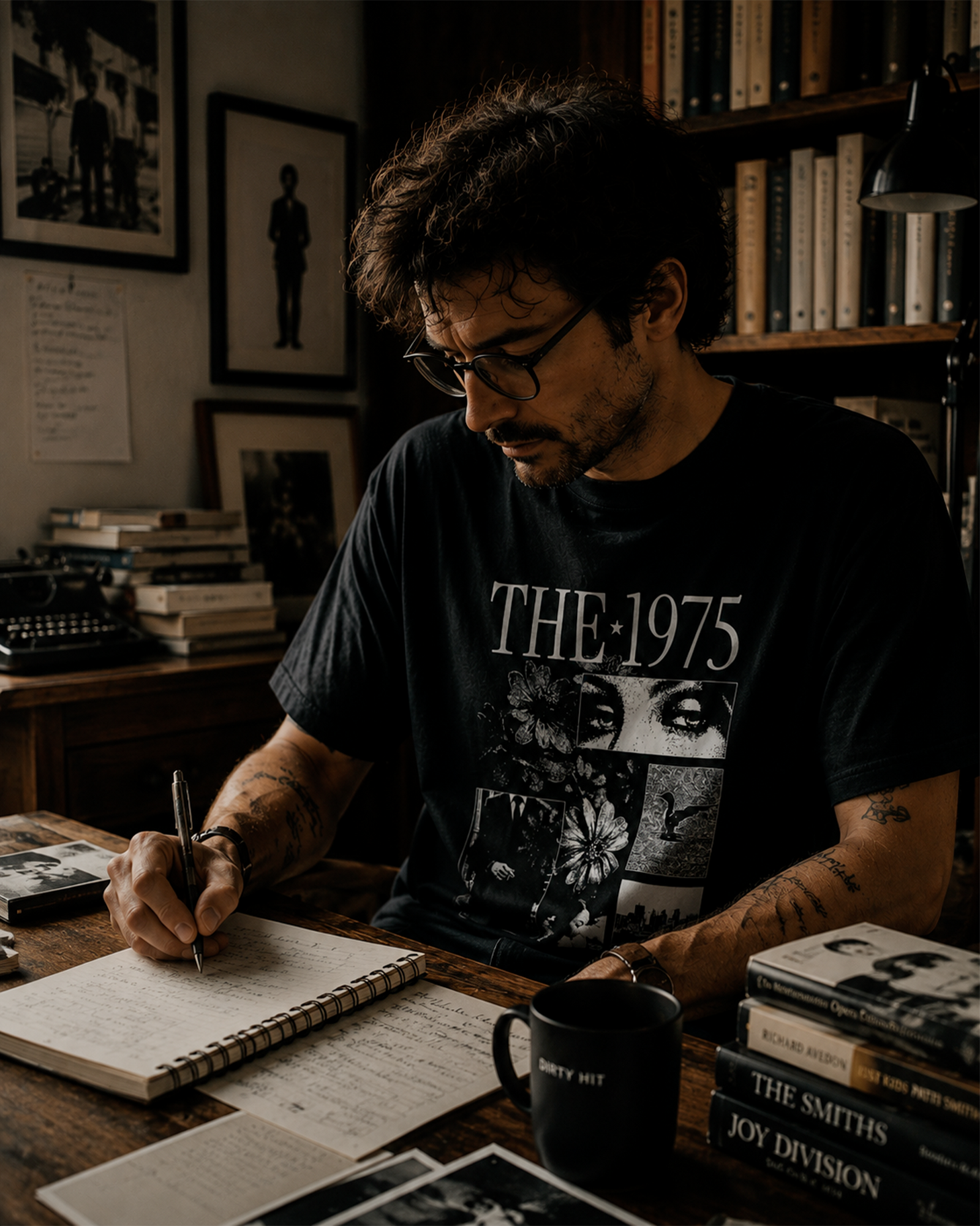 Camiseta Preta The 1975 Black Flowers Society