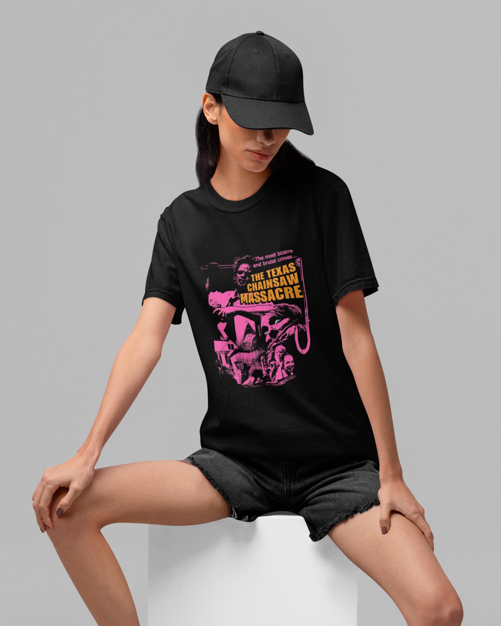 Camiseta Preta The Texas Chainsaw Massacre The Most Bizarre Unissex