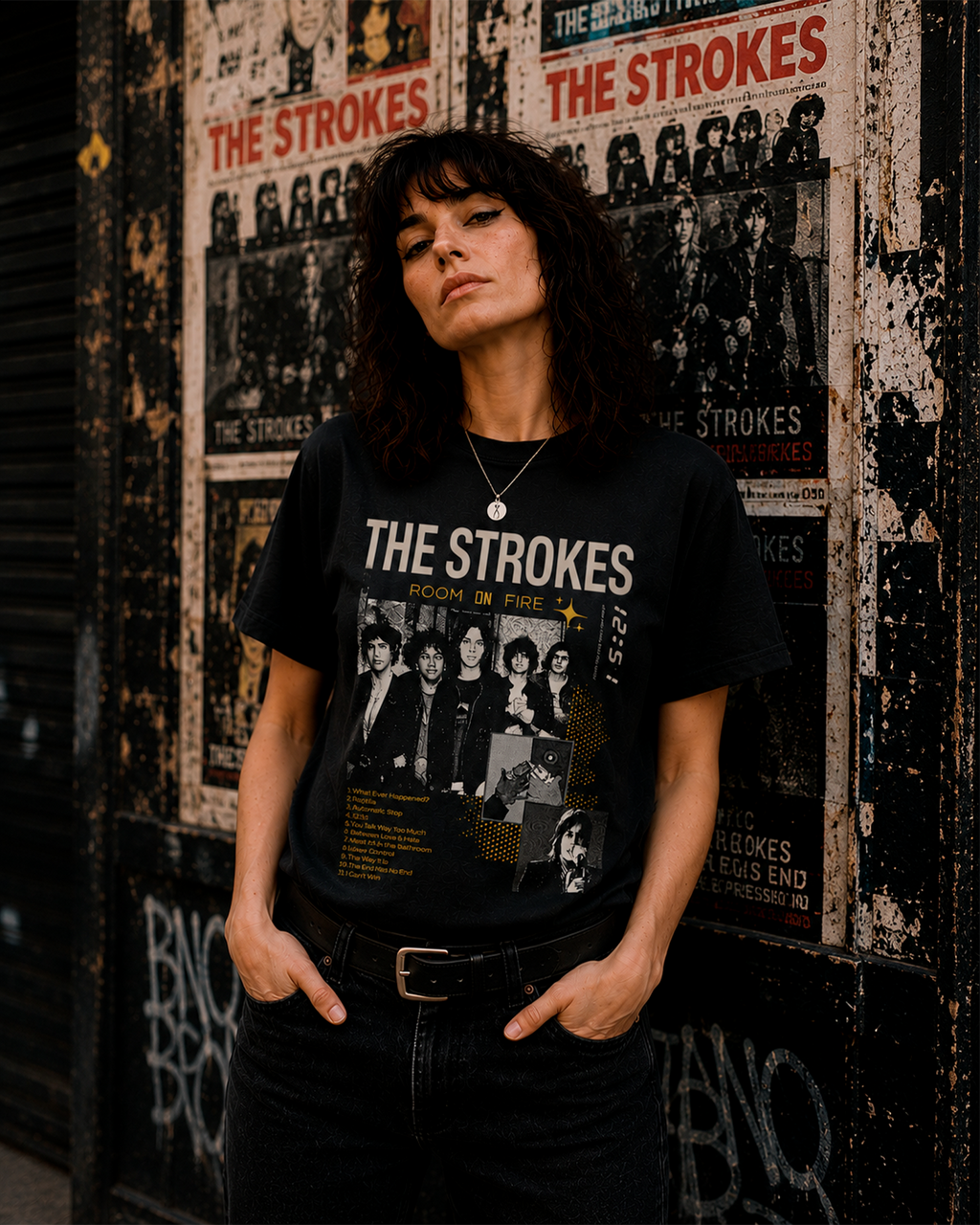 Camiseta Preta The Strokes Room On Fire às 12:51