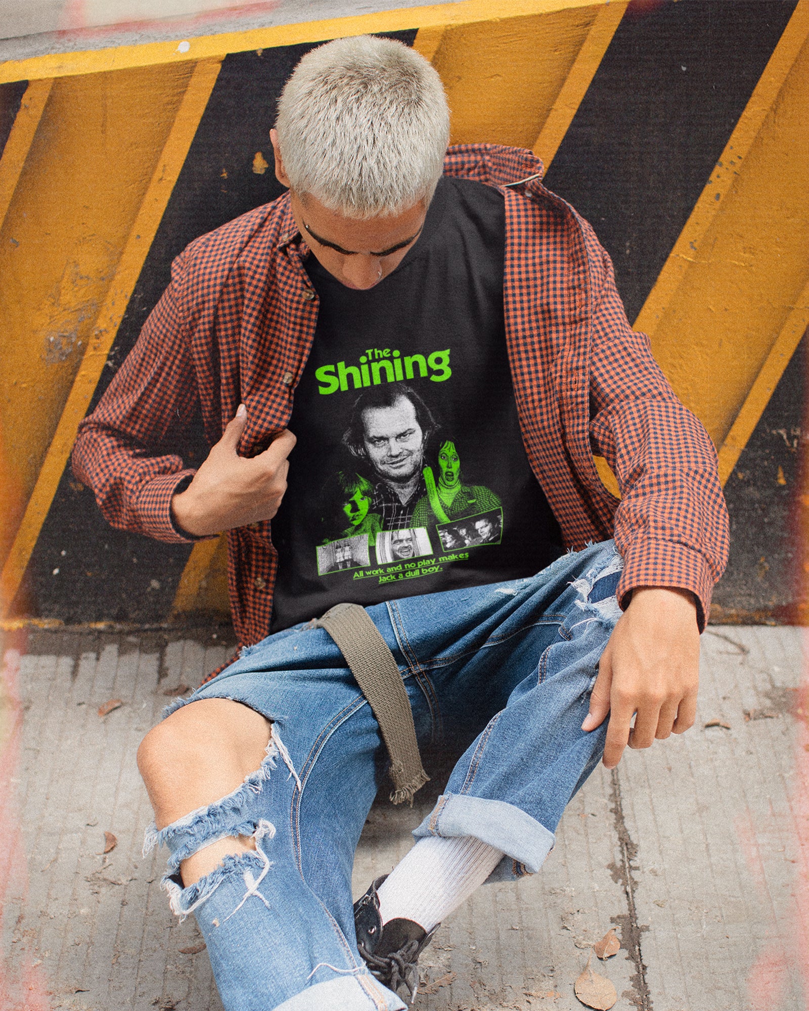 Camiseta Preta The Shining All Work and No Play Jack Unissex