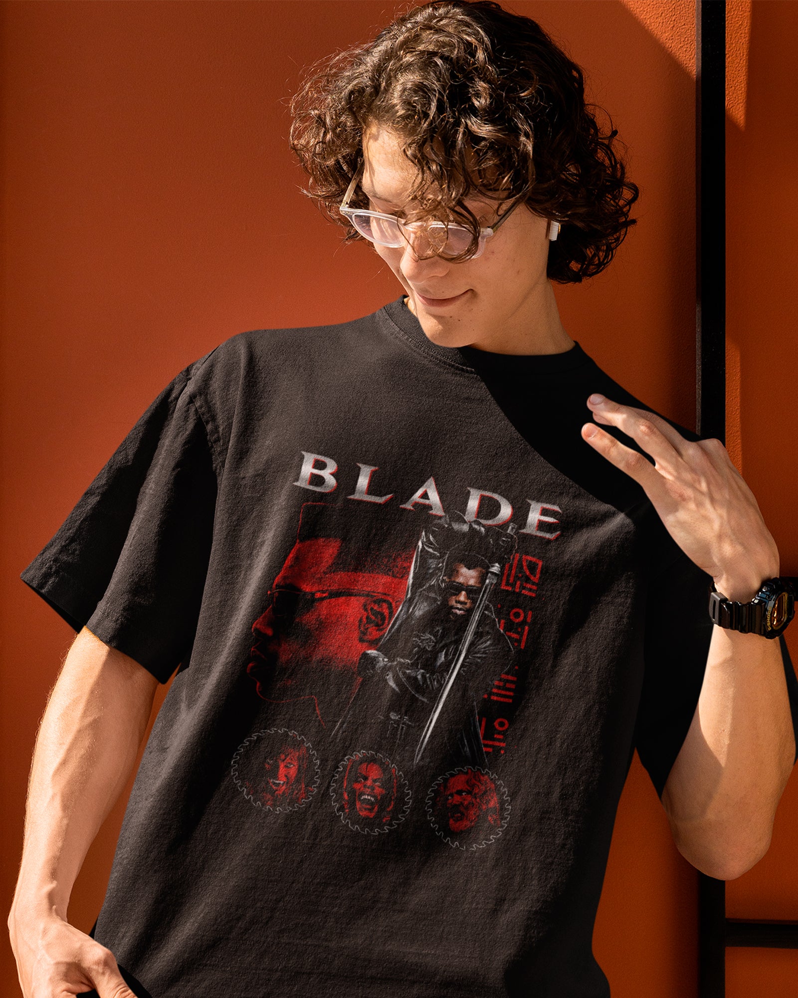 Camiseta Preta Blade Vampiros Unissex