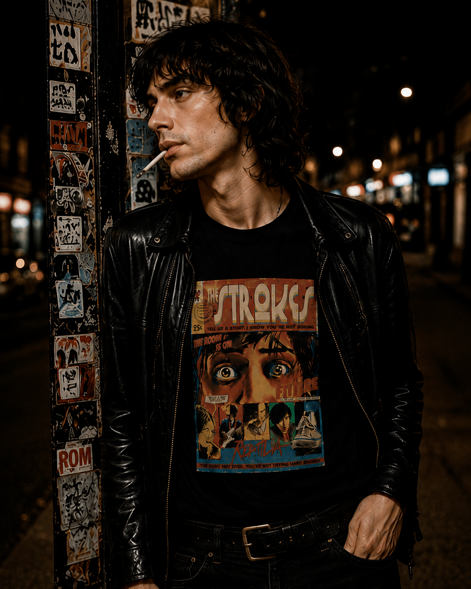 Camiseta Preta The Strokes Special Edition Reptilia
