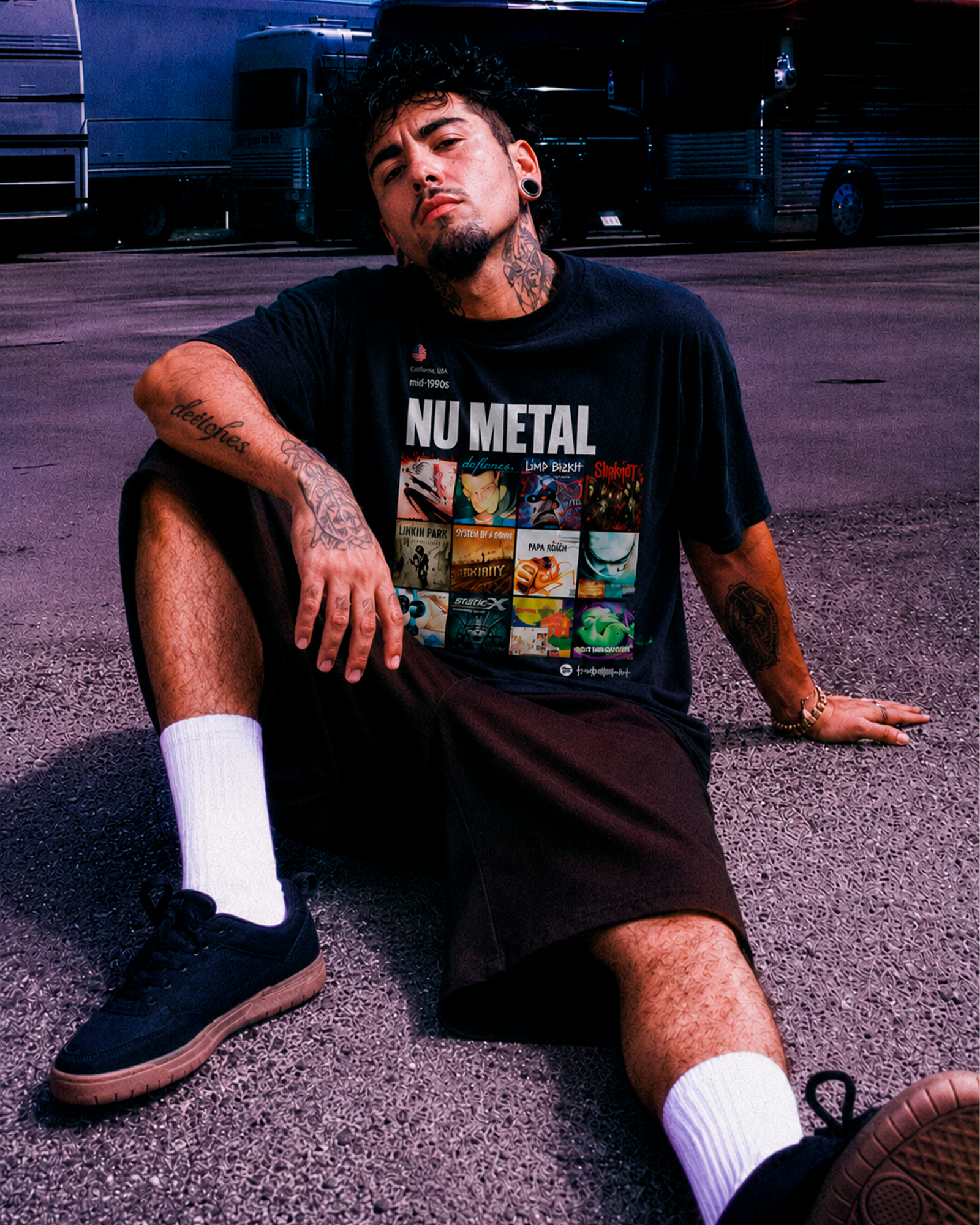 Camiseta Preta Subgêneros do Rock Nu Metal