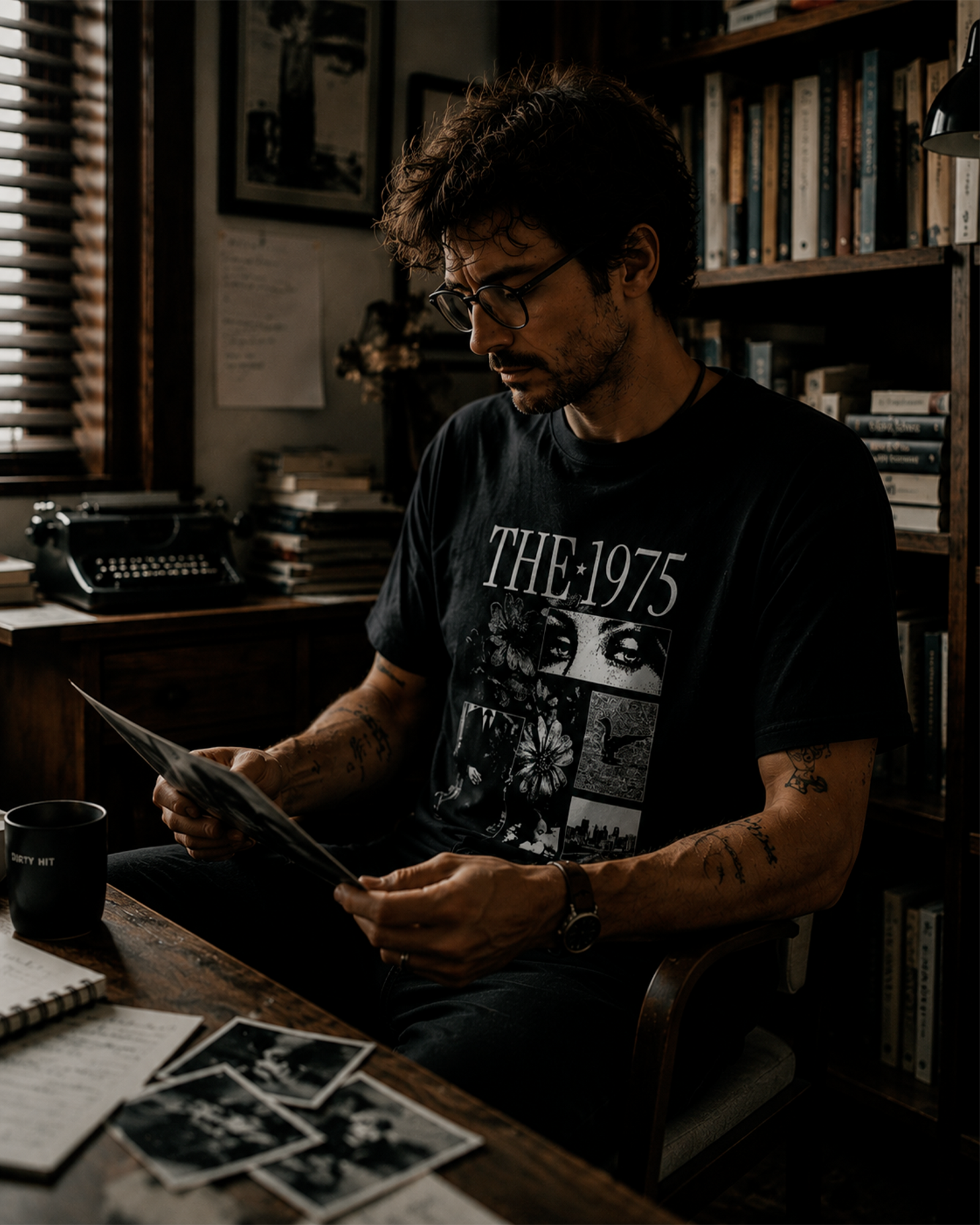 Camiseta Preta The 1975 Black Flowers Society
