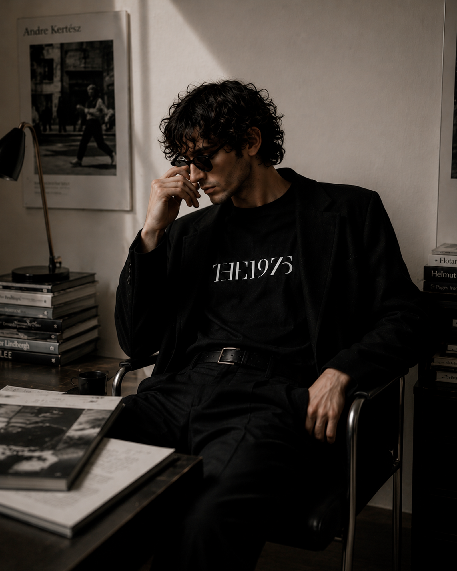 Camiseta Preta The 1975 Signature Logo