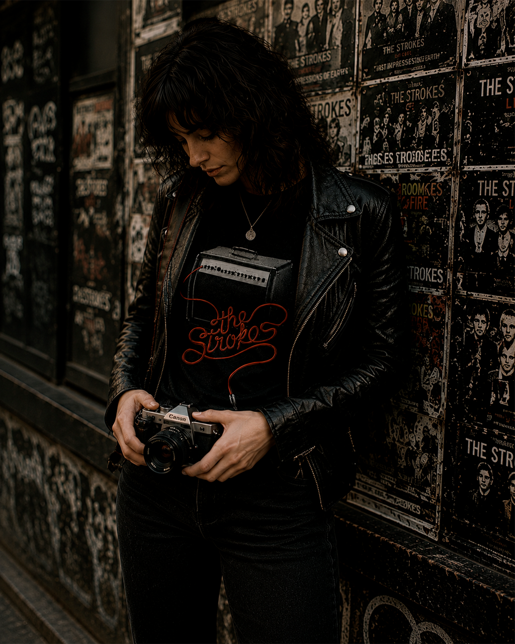amiseta Preta The Strokes Amplifier Sessions