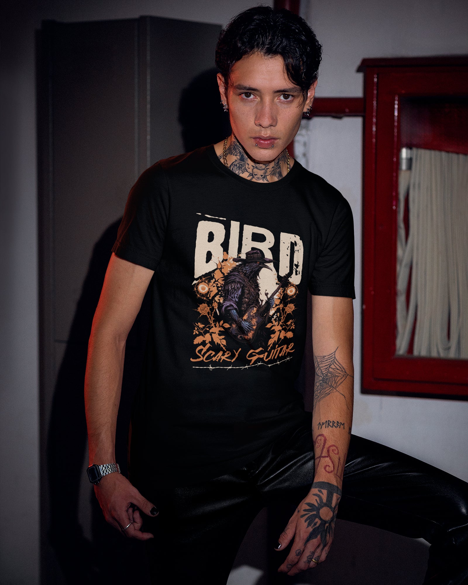 Camiseta Byrd Scary Guitar Rock Clássico