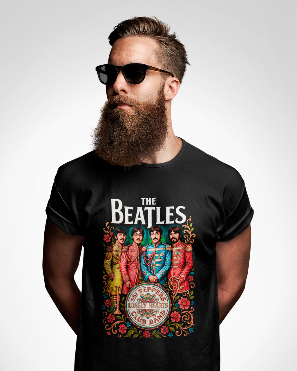 Camiseta Preta Beatles Sgt. Pepper’s Lonely Hearts