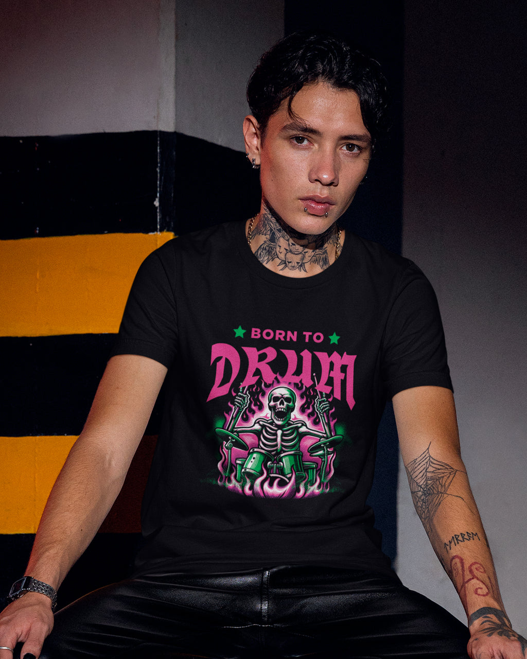 Camiseta Born To Drum