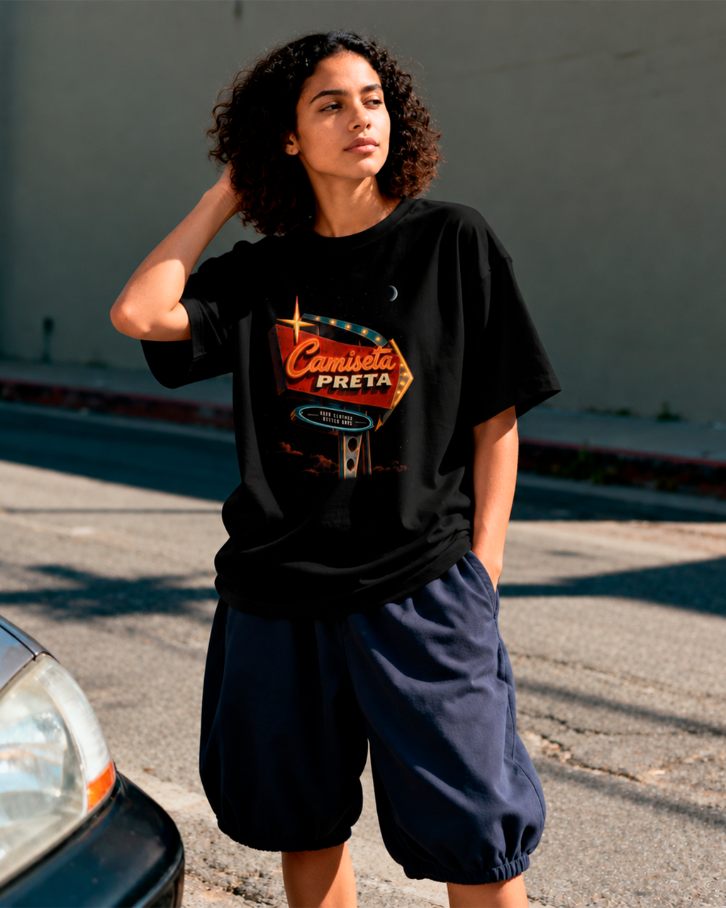 Camiseta Preta Last Stop Before Dawn