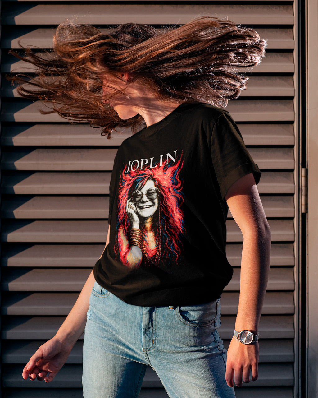 Camiseta Janis Joplin Psicodélica Vintage