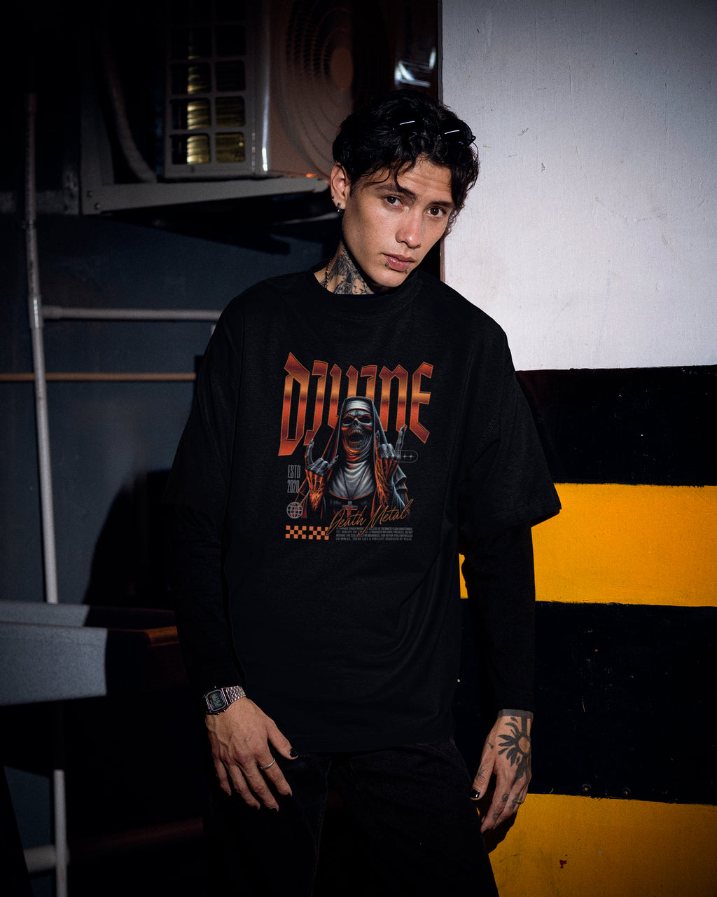 Camiseta Death Metal Rock Clássica