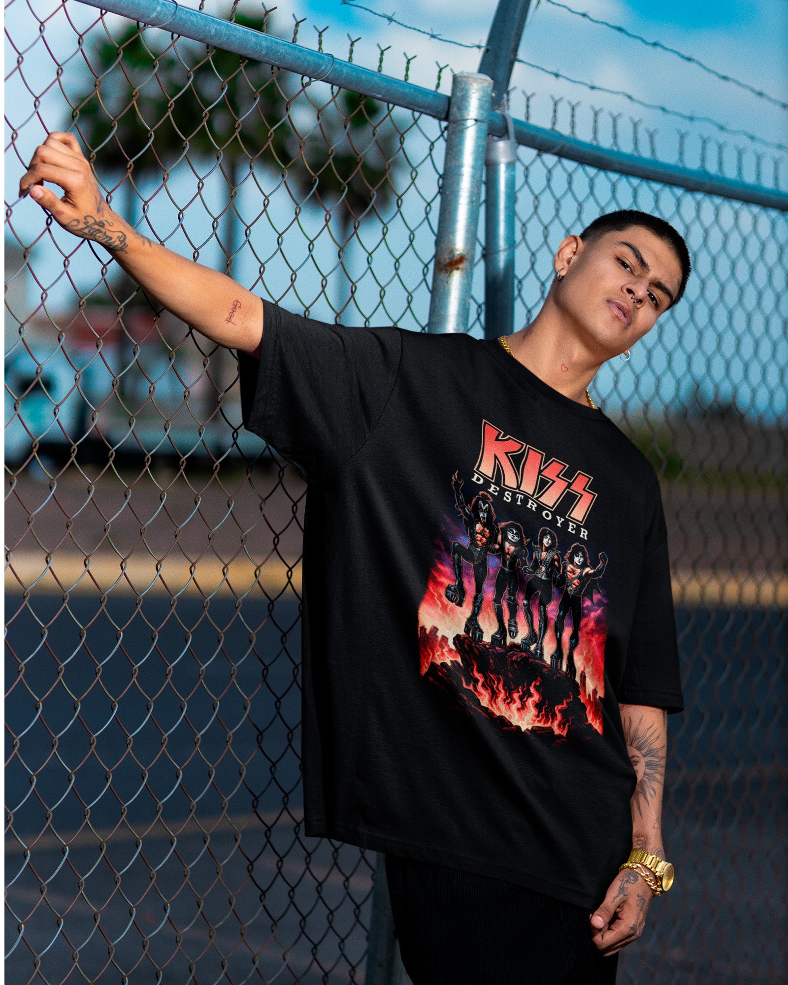 Camiseta Preta Kiss Destroyer