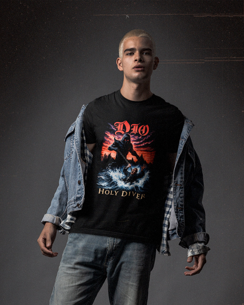 Camiseta Preta Dio Holy Diver Clássica