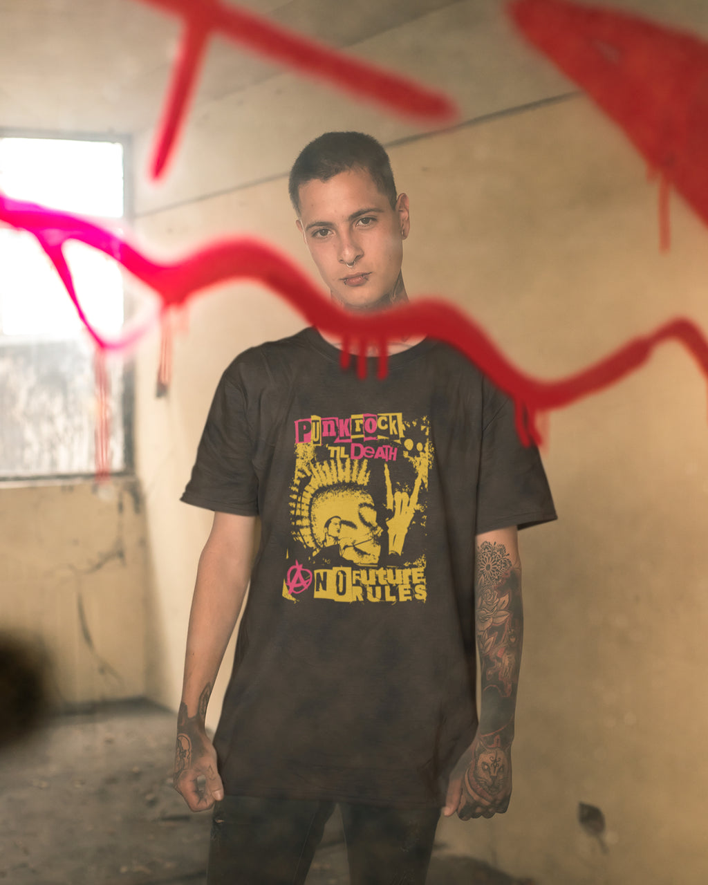 Camiseta Punk Rock Til Death Retrô
