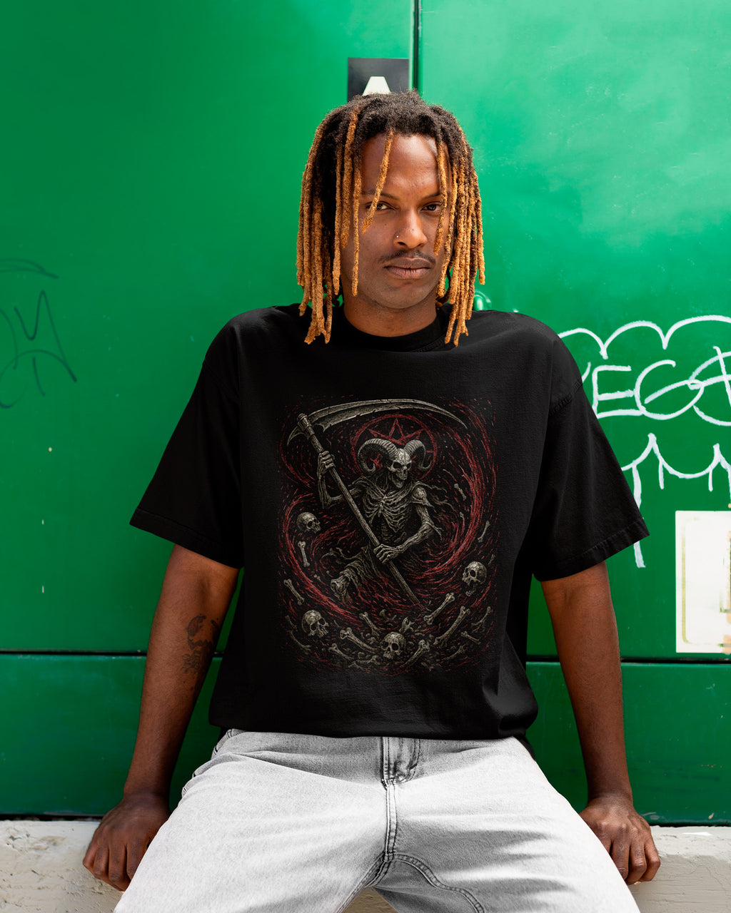 Camiseta Caveira Morte Rock Gótico