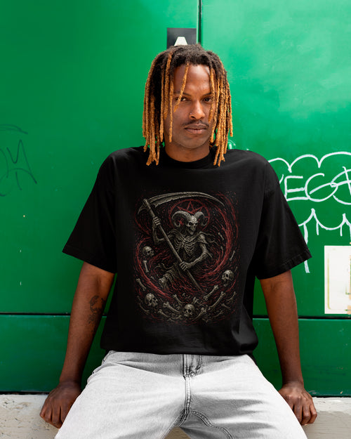Camiseta Caveira Morte Rock Gótico