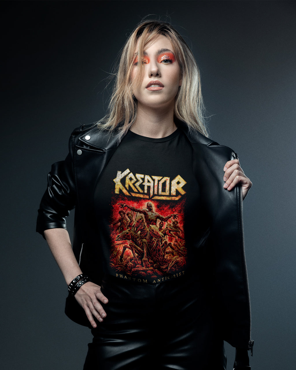 Camiseta Preta Kreator Phantom Antichrist