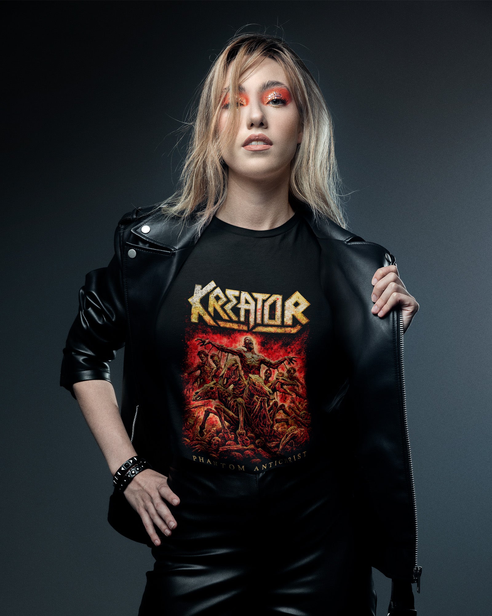 Camiseta Preta Kreator Phantom Antichrist