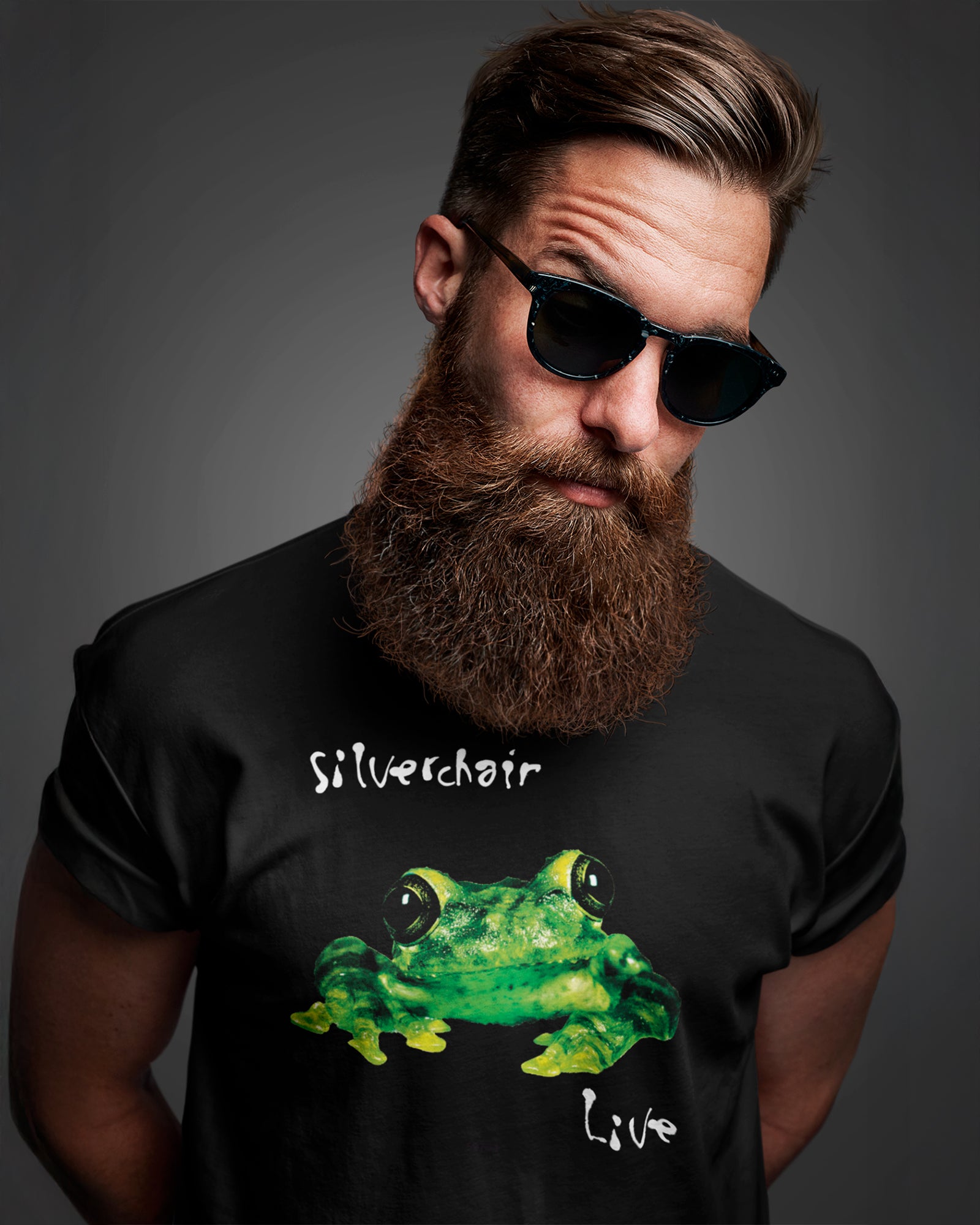 Camiseta Preta Silverchair Live Sapo Estilo Grunge Rock