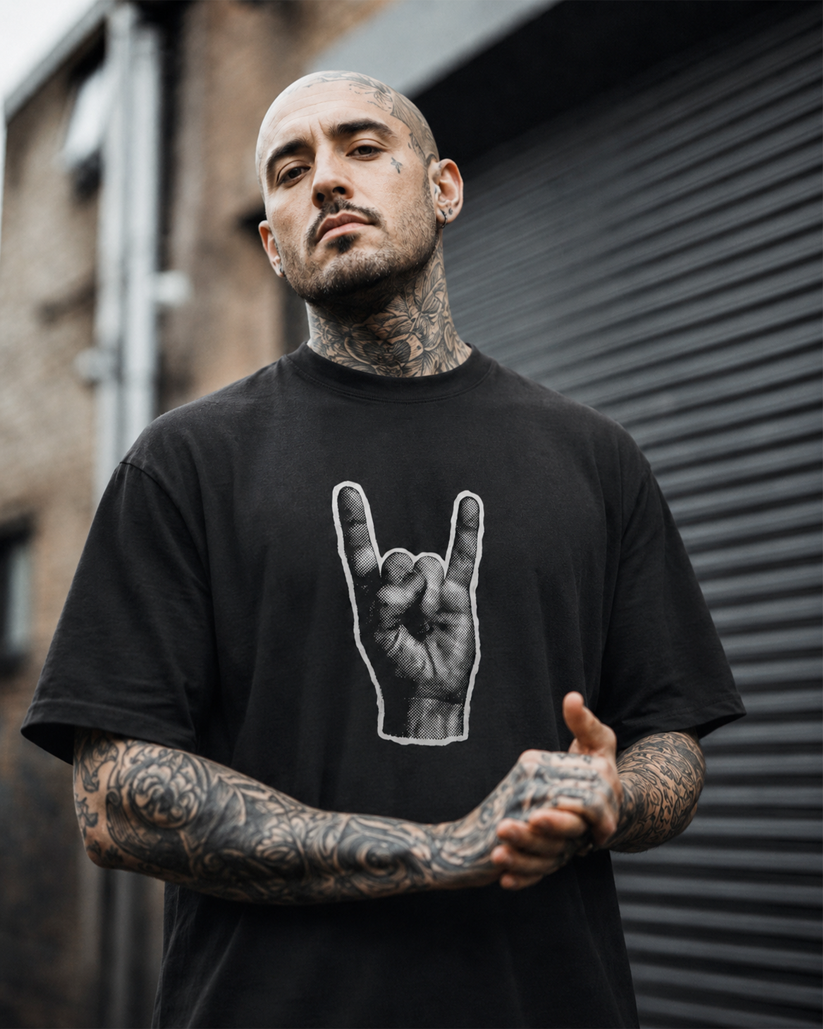 Camiseta Preta Gesto Sagrado do Metal