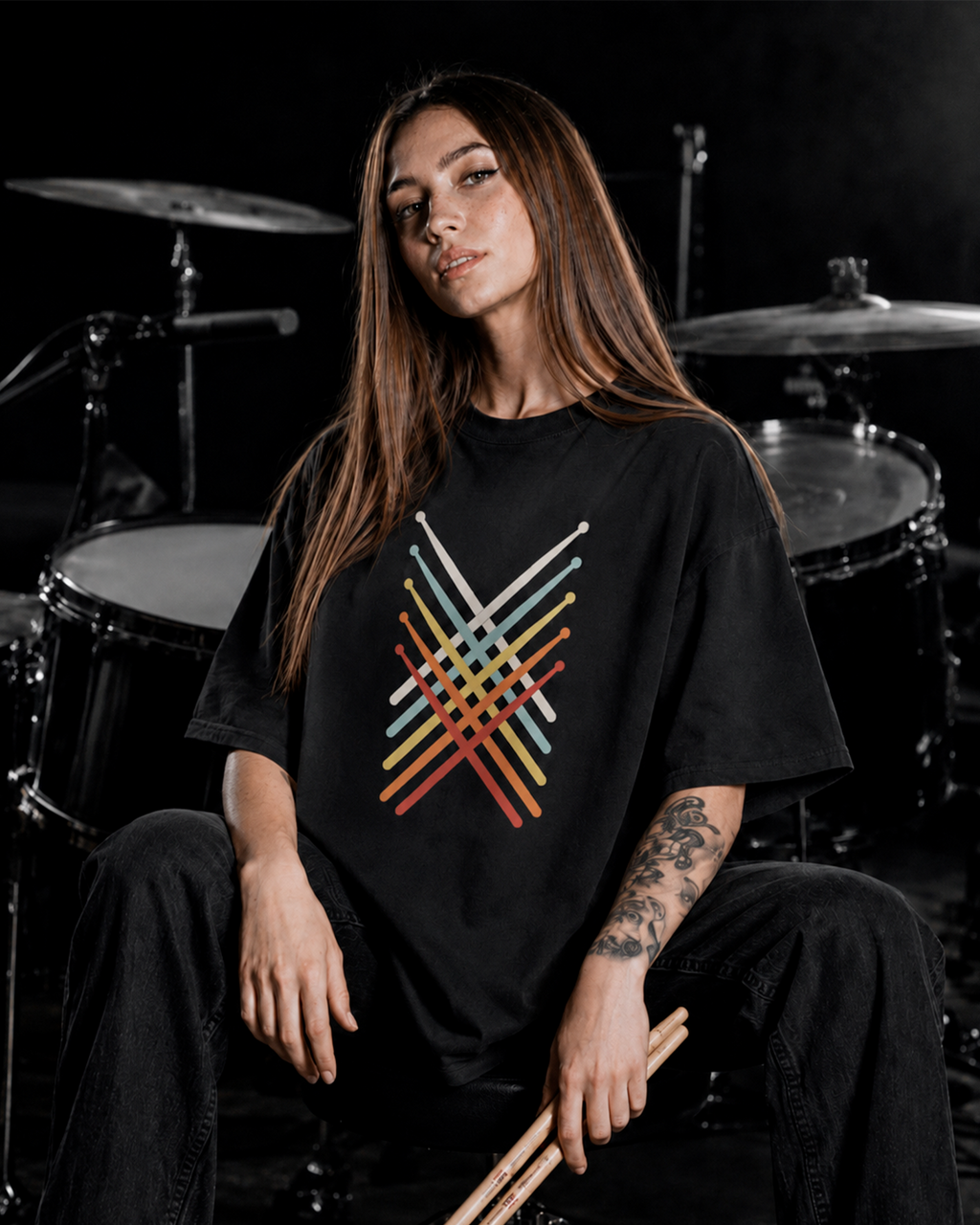 Camiseta Preta Sinal de Quem Marca o Tempo