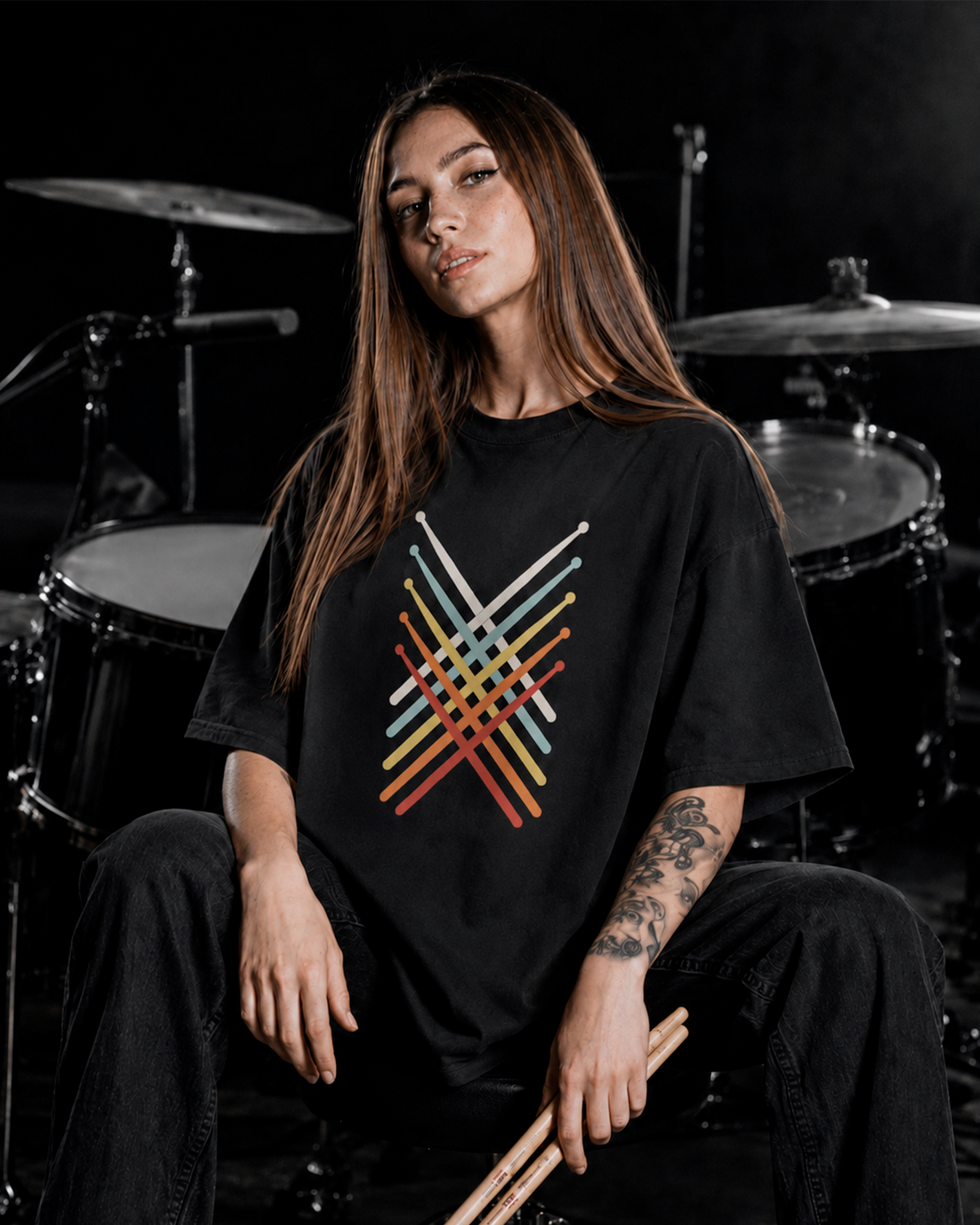 Camiseta Preta Sinal de Quem Marca o Tempo