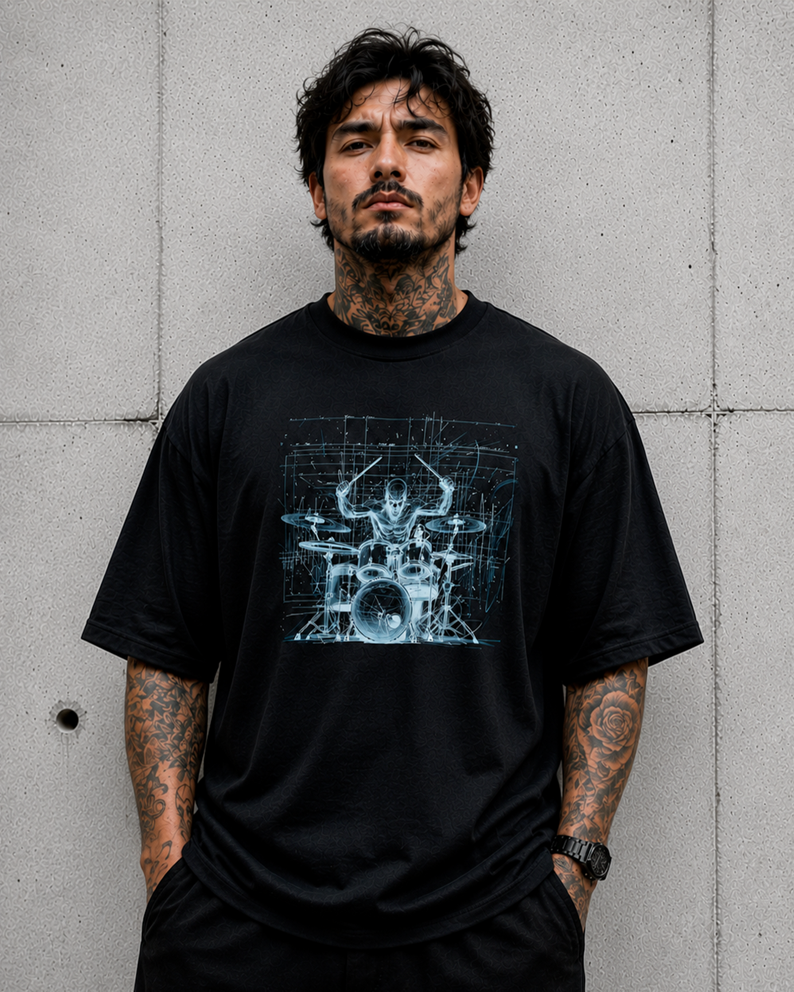 Camiseta Preta Geometria do Groove
