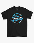 Camiseta Preta The Strokes Logo Neon Overdrive