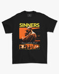 Camiseta Preta Sinners Dance with the Devil Unissex