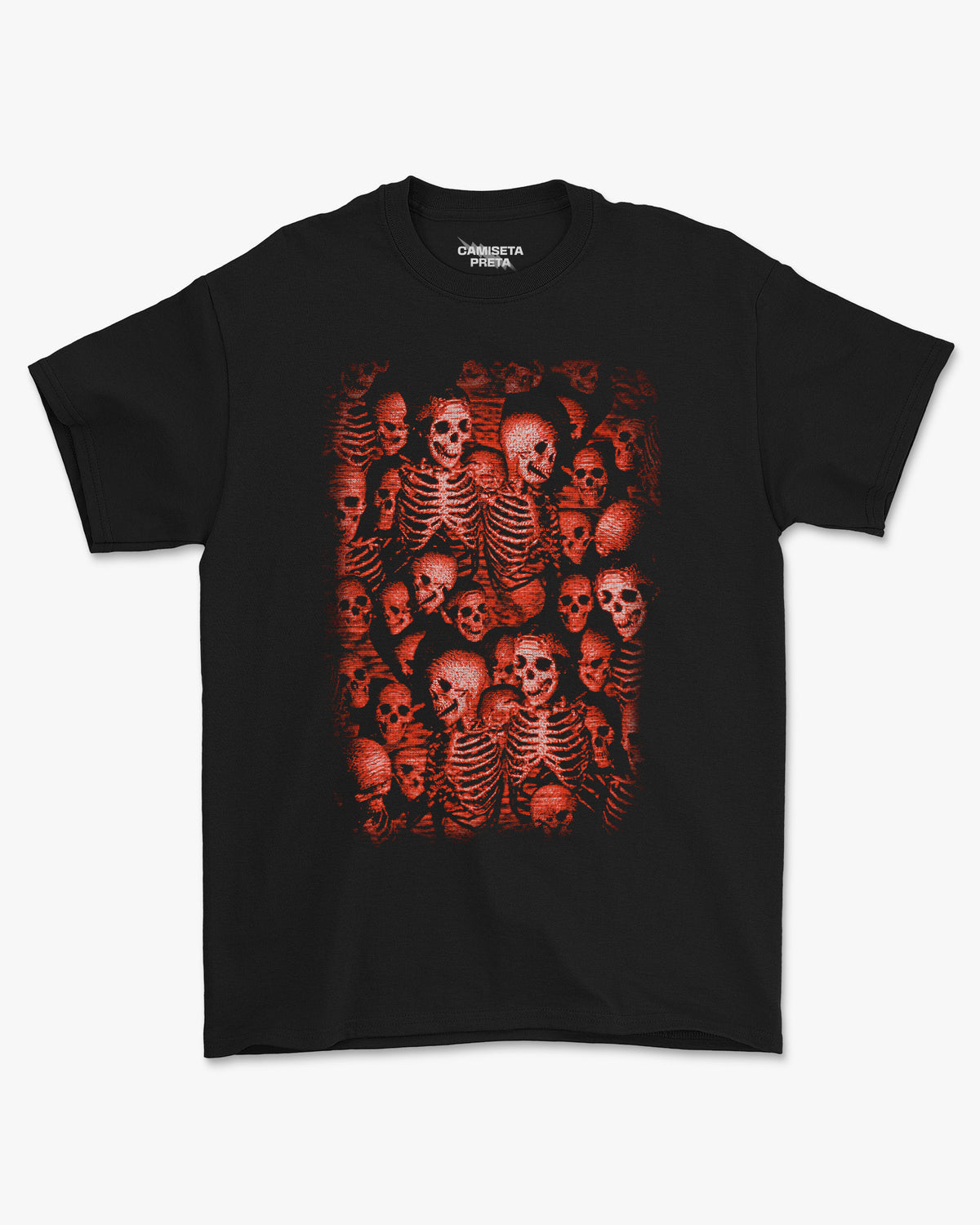 Camiseta Preta Skeleton Crowd