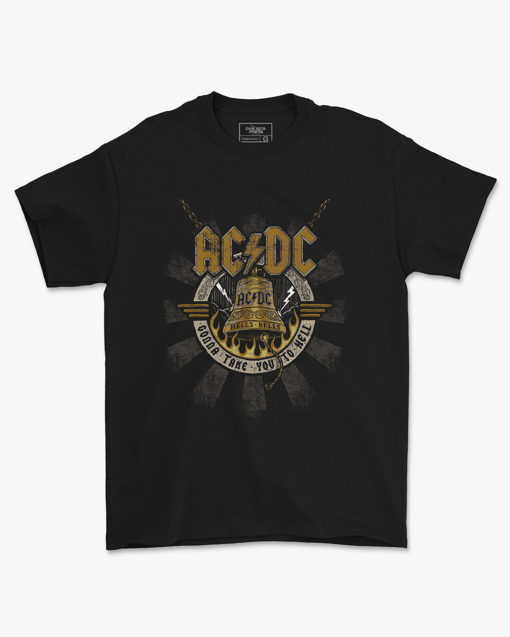 Camiseta Preta AC/DC Take You to Hell