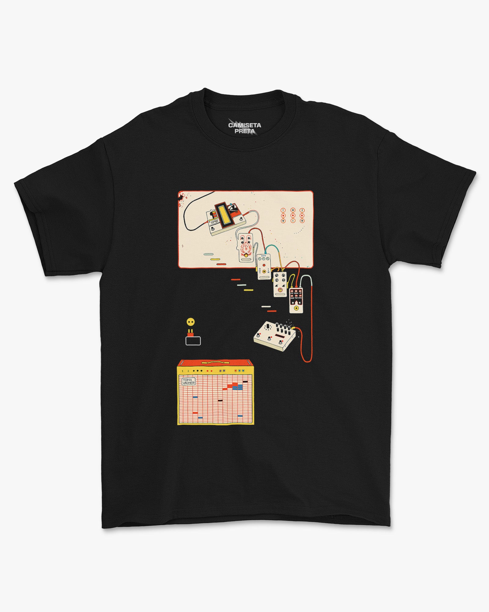 Camiseta Preta Laboratório de Efeitos Analógicos