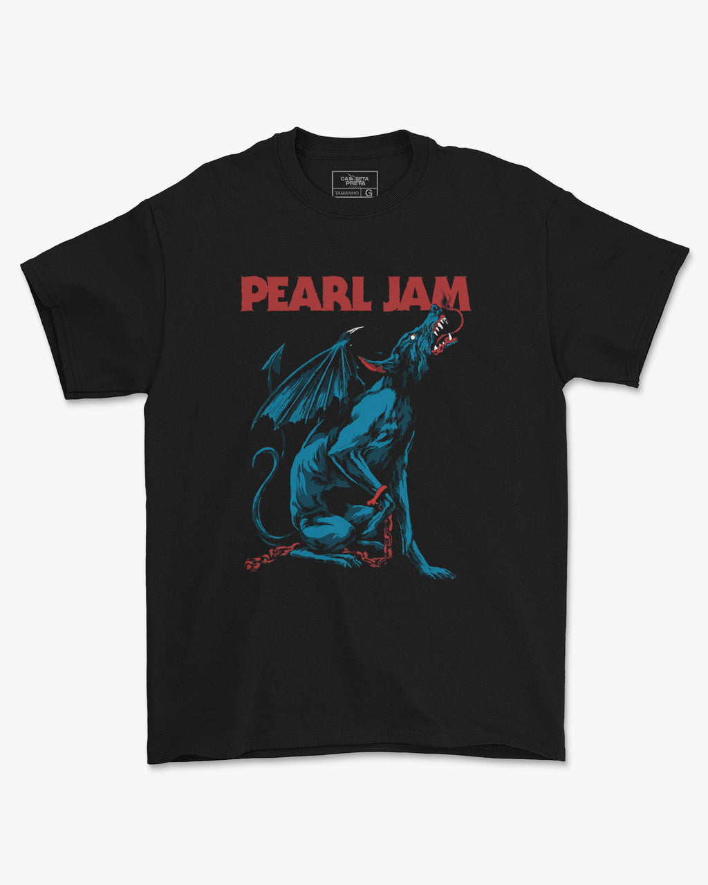 Camiseta Alternativa Pearl Jam Estampa Lobo