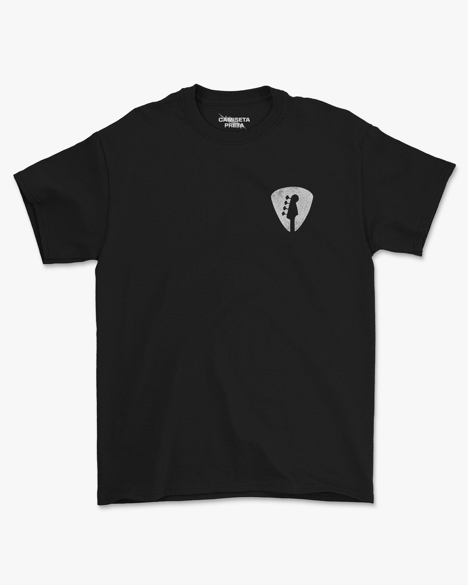 Camiseta Preta Rock em Estado Minimalista