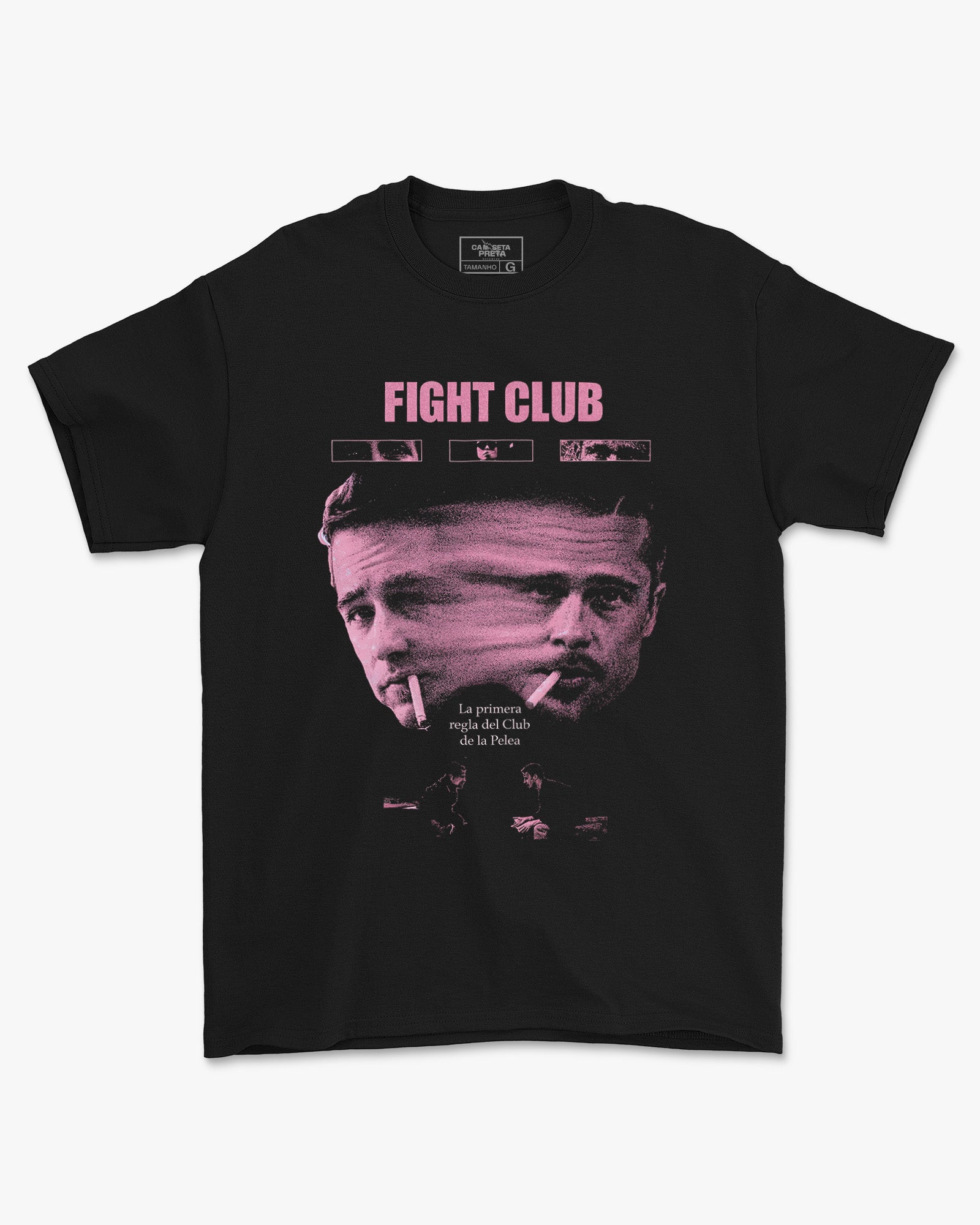 Camiseta Preta Clube da Luta 1999 Filme Cult Atemporal Unissex